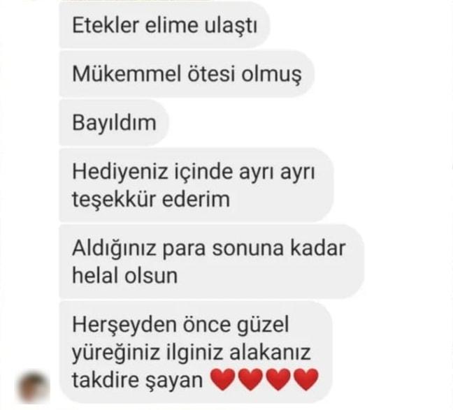 Etekler elime ulaştı. Mükemmel ötesi olmuş. Bayıldım. Hediyeniz içinde ayrı ayrı teşekkür ederim. Aldığınız para sonuna kadar helal olsun. Herşeyden önce güzel yüreğiniz ilginiz alakanız takdire şayan.